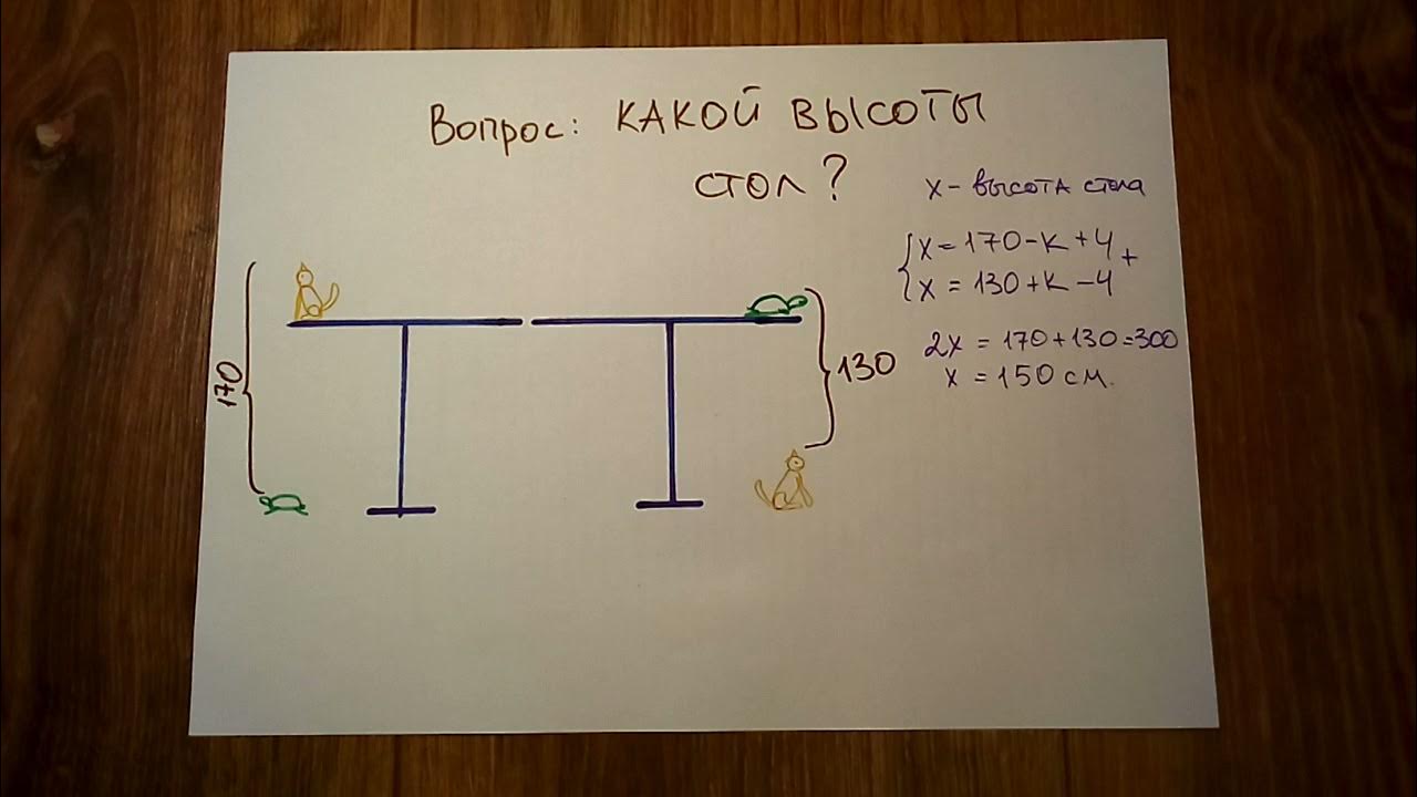 Задача про высоту стола. Логическая задача высота стола. Задача про кошку и черепаху на столе решение задачи. Задача высота стола кот черепаха. Задача высота стола кот черепаха.