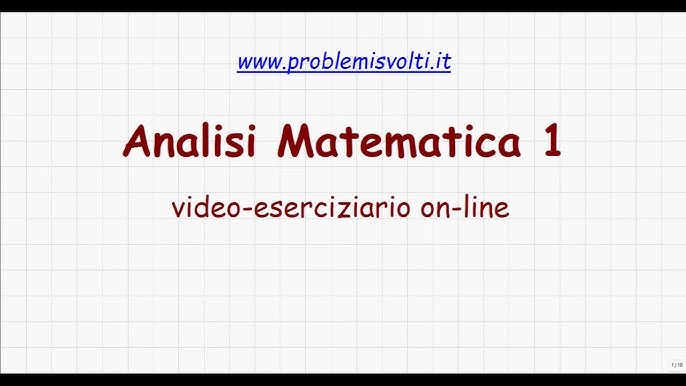 Analisi Matematica 1 - Lista 10 - Prob. 5 