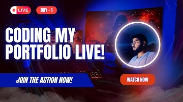 Building My Developer Portfolio LIVE 🔴 | Watch Me Code in Real-Time | Day-1