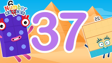 Numberblocks Magic Run World adventure - Find Numberblocks 25 & 37 at Flower and egypt world
