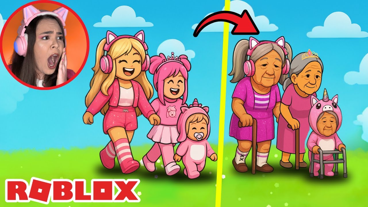 A CADA PASSO EU e MINHAS FILHAS FICAMOS MAIS VELHAS no ROBLOX!