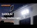 Lepower outdoor solar motion light with panel  led solar security light