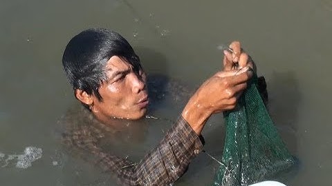 Giặp Phải Cao Thủ Bắt Tôm Càng Xanh Bằng Tay