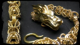 Making A Golden Dragon Bracelet | Imperial Byzantine Chain | Dragon Head Clasp ~ By Kryher