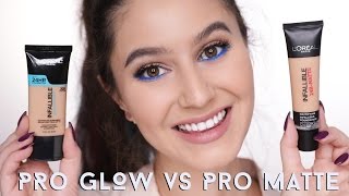 L'Oreal PRO MATTE vs PRO GLOW | First Impressions