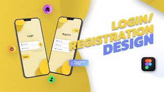 Design a stunning Login & Registration page using Figma for a mobile app. screenshot 2