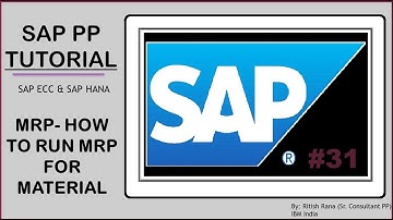 How to run MRP in SAP & prerequisites for MRP run | MRP | Material Req planning @GaneshSAPMMWM​