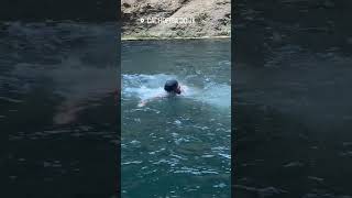 Liandro Levi mergulhão na cachoeira do Jk no Goias
