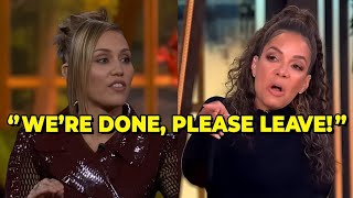 Famous Miley Cyrus Kicked Off The View After Fiery Exchange With Sunny Hostin Wealth