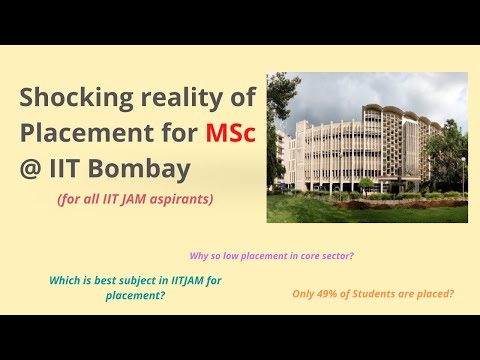 Shocking reality of Placement for MSc @IIT Bombay | Must watch video for every IITJAM 2022 aspirants