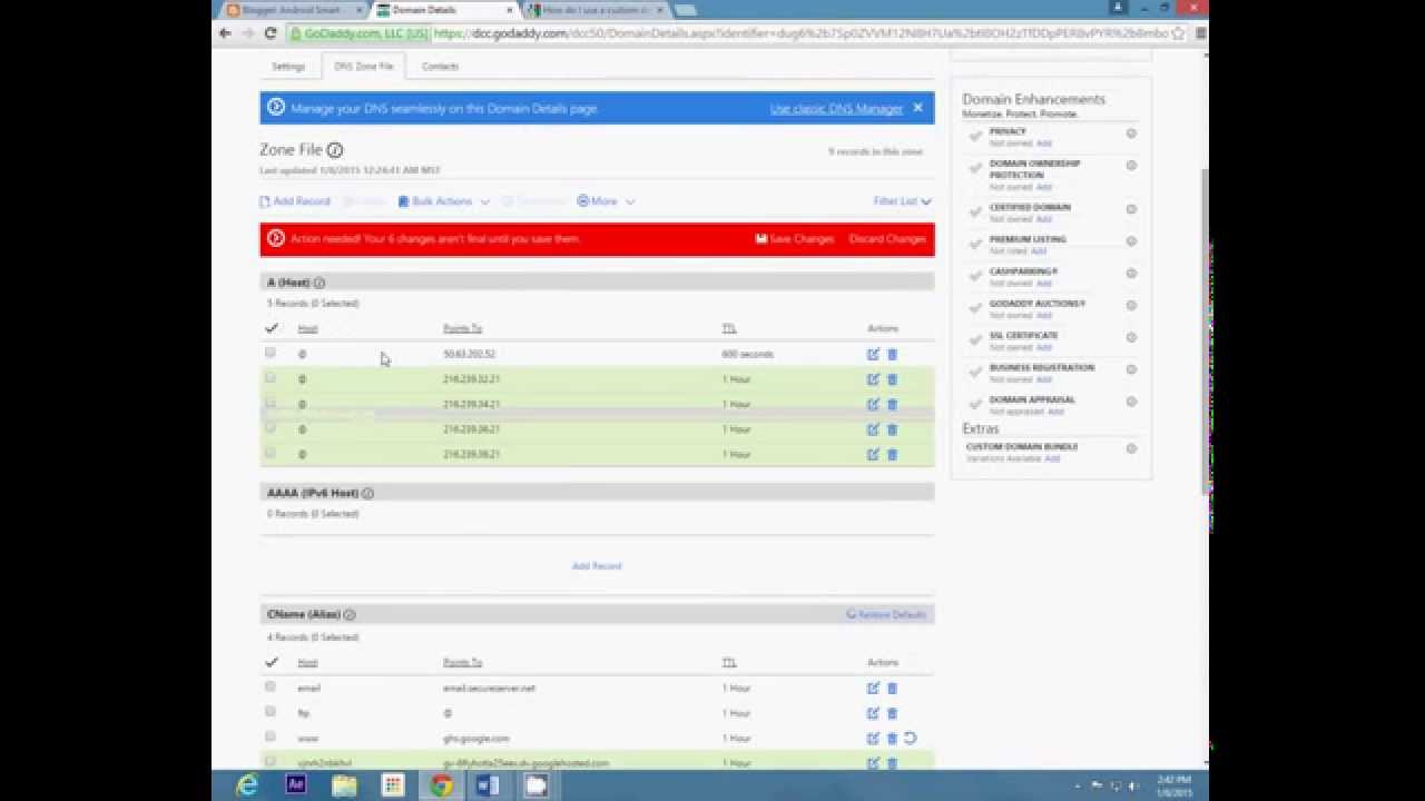 How Change Custom Domain with GoDaddy on Blogger - YouTube
