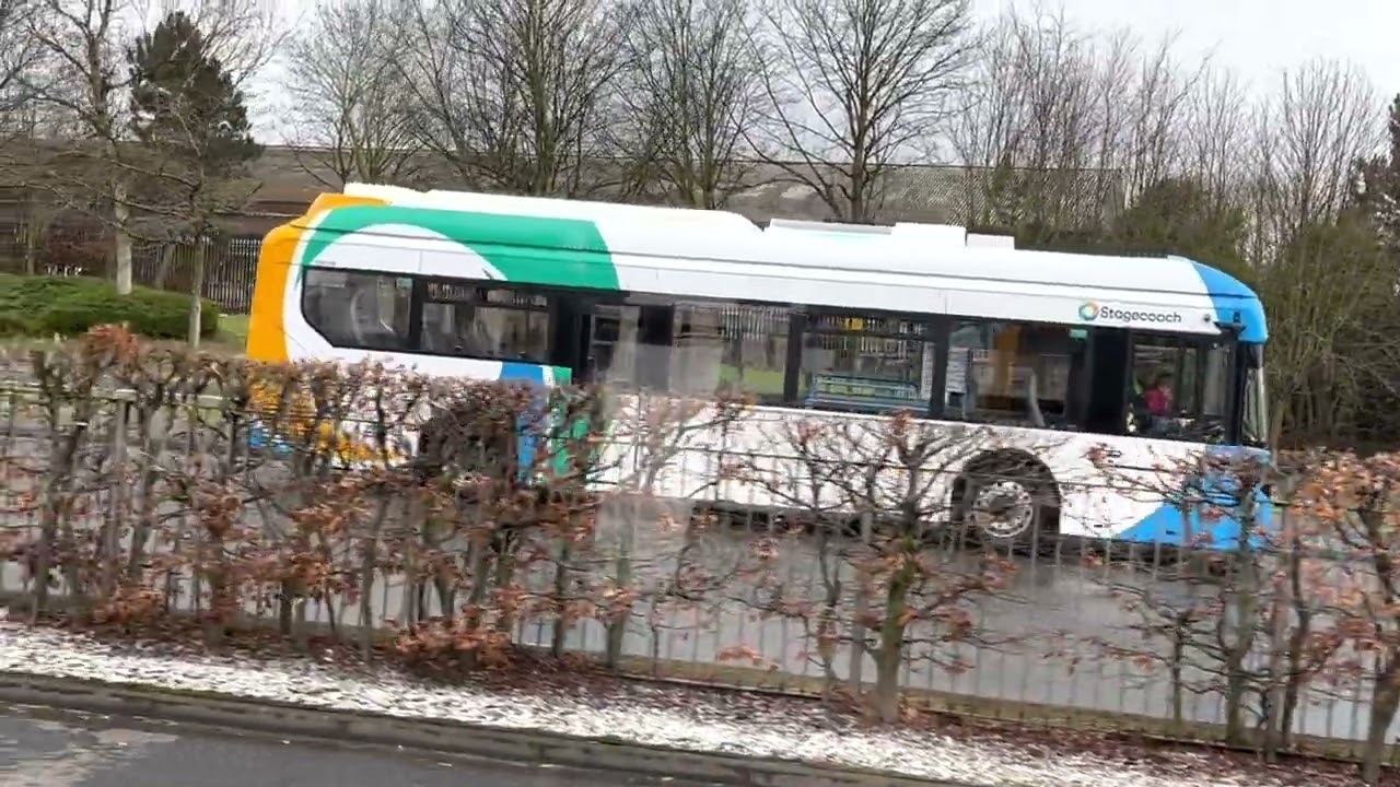Stagecoach East Scotland - Onboard footage of 30022 - LG23 FHO - Brand New Electric Enviro 200 EV