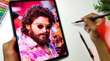Draw With Me - Pushpa 2 Drawing, Allu Arjun Drawing, Outline Tutorial 🔥