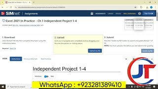 Excel 2021 In Practice  Ch 1 Independent Project 1-4|SIMnet| Independent Project 1-4|Assignment