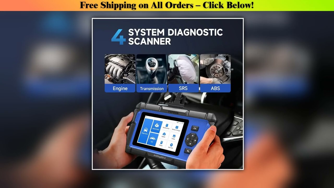 TOPDON ArtiDiag600S OBD2 Scanner Professional Car Diagnostic Tool ABS Airbag Oil EPB