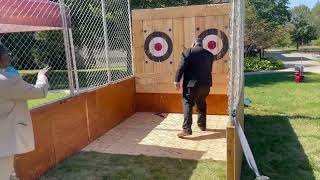 Wallace and Coop Throwing Axes