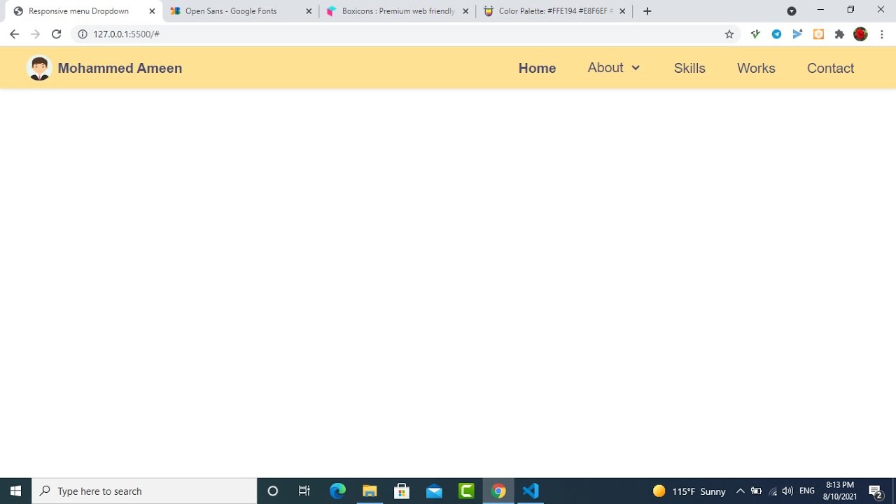 #2- Responsive Navigation Menu - Header Using HTML CSS JAVASCRIPT - YouTube