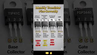 Don't Use the Wrong Transistor! Know the Voltage and Ampere First |#shorts#electrical #diy