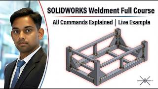 SOLIDWORKS Weldment Full Course | All Weldment Commands Explained with Live Examples