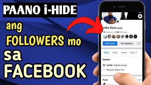 PAANO ITAGO ANG FOLLOWERS MO SA FACEBOOK | hide followers on facebook