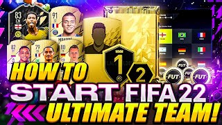 HOW TO START FIFA 22 ULTIMATE TEAM HOW TO GET FREE PACKS AND COINS FIFA 22 ROAD TO GLORY 1