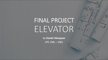 CPE 100L - Final Project (Elevator)