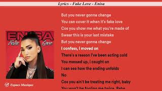 Lyrics   Fake Love   Enisa Resimi