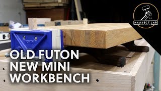 Old futon, new mini workbench (with commentary)