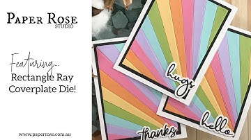 Paper Rose Studio | One Die - 5 Cards | Rectangle Ray Coverplate Die | Card making Tutorial
