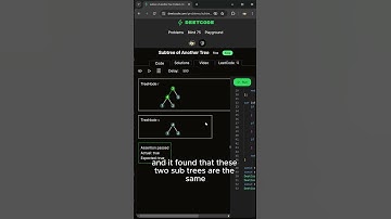 DeetCode - Subtree of Another Tree - Visualize LeetCode 572 - JavaScript #coding