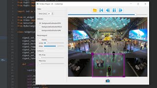 Movement detection (area restriction) | Python | OpenCV | PyQT |
