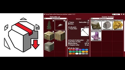 Destructible Resource Container System, Mining, Looting