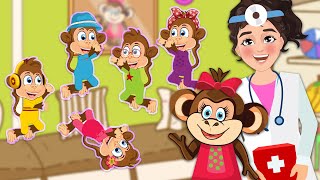 Five Little Monkeys | Top Nursery Rhymes | @NessasPlayHouse