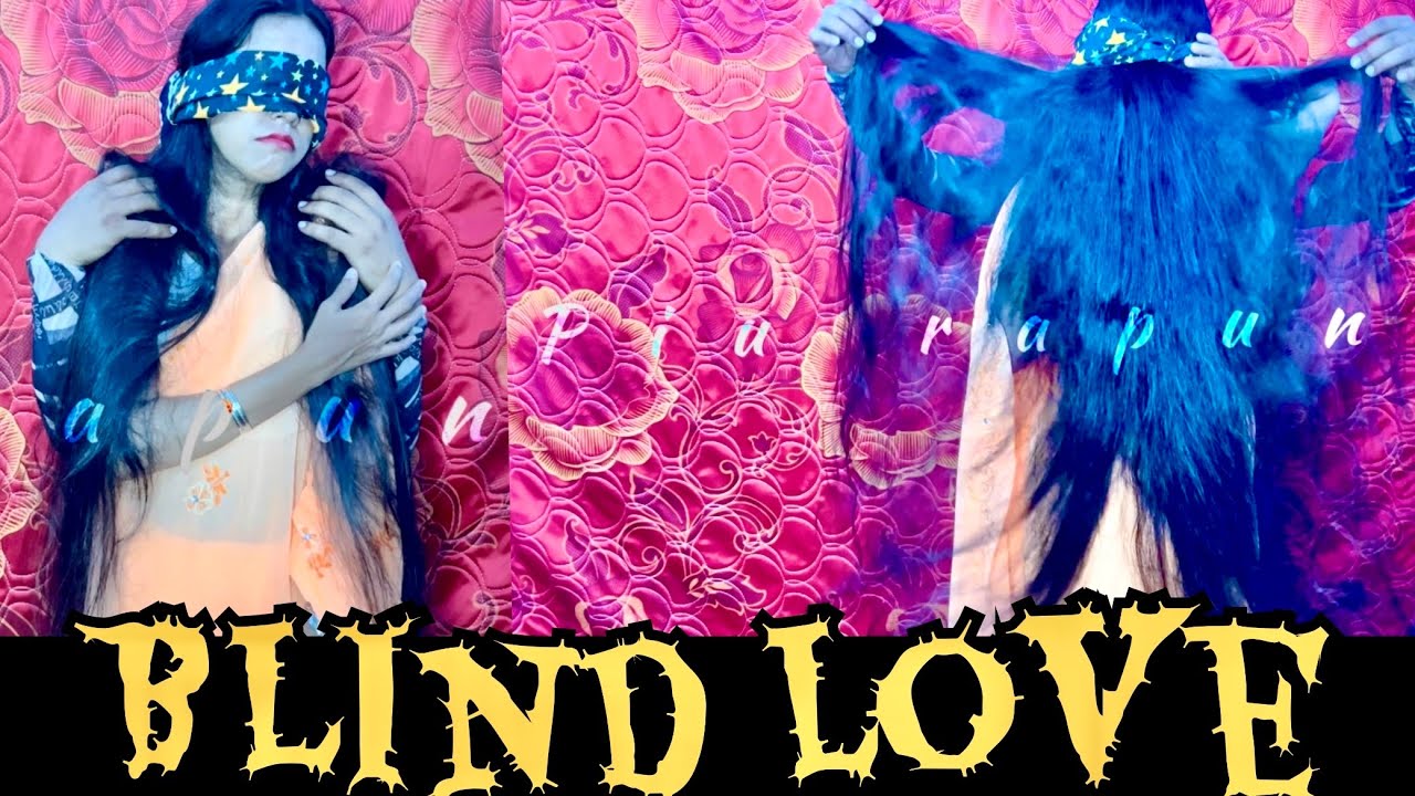 Piu Rapunzel long hair#love blind#wife  hair play by husband#short film 2
