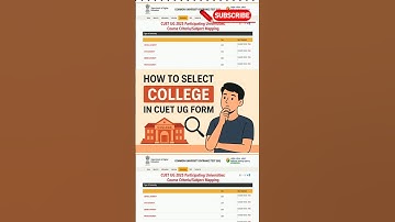 Smart Tips to Choose the Best College in CUET UG Form✅#CUETUG #CUET2025#shorts @ritikagogia5621