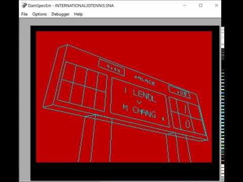 International 3D Tennis - ZX Spectrum - DamSpecEm 0.3 emulator