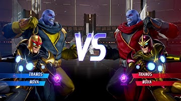 Thanos and NOVA vs Thanos and NOVA - MARVEL VS. CAPCOM: INFINITE