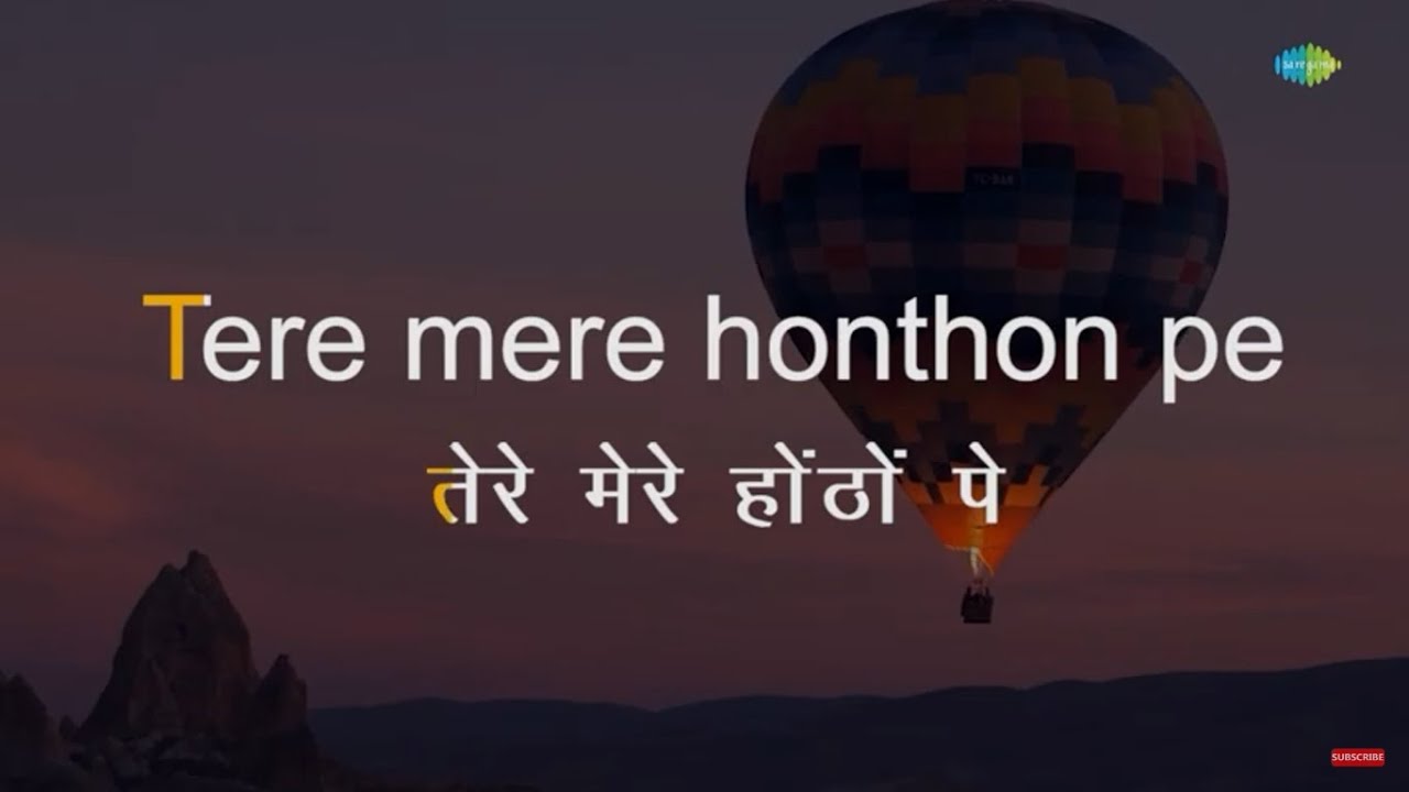 Tere Mere Honthon Pe  Karaoke Song with Lyrics  Chandni  Lata Mangehskar  Babla Mehta  Shridevi