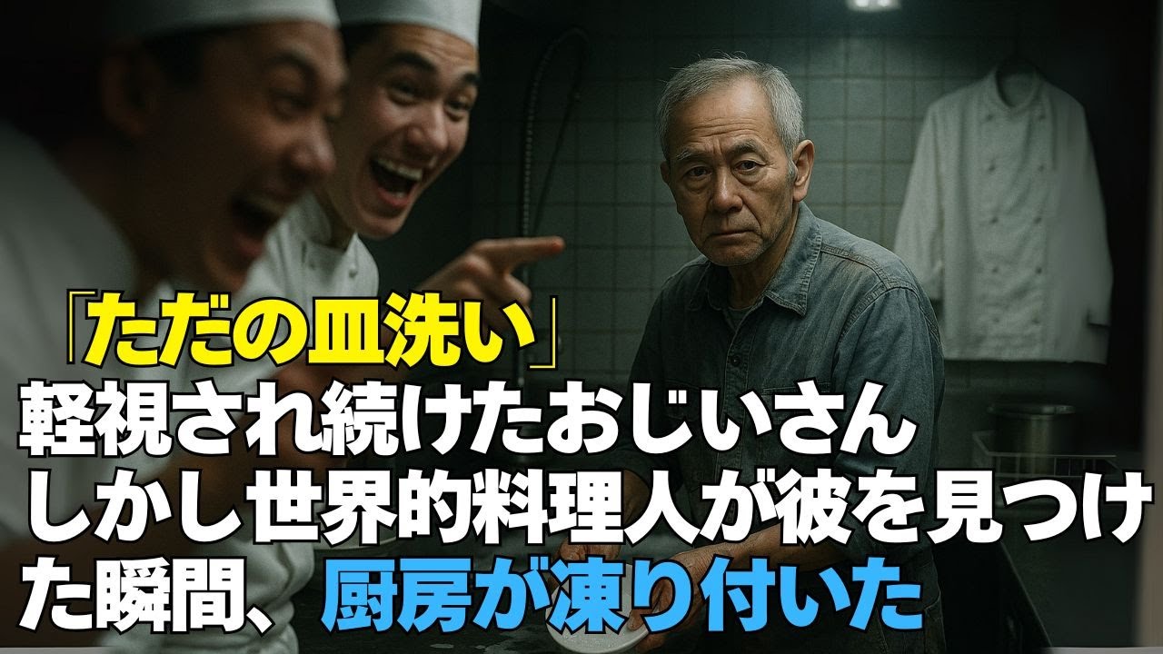 「ただの皿洗い」15年間軽視され続けたおじいさん。しかし世界的料理人が彼を見つけた瞬間、厨房が凍り付いた。