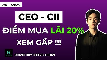 Chứng khoán ngày 25/11 - Xem Gấp: Điểm mua cổ phiếu CII, CEO tăng 20%