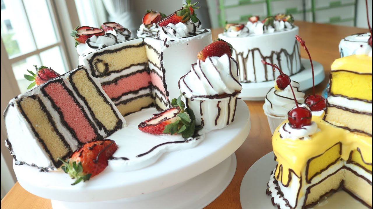 เค้กการ์ตูน”😋😋😋cartoon cake l ครัวป้ามารายห์