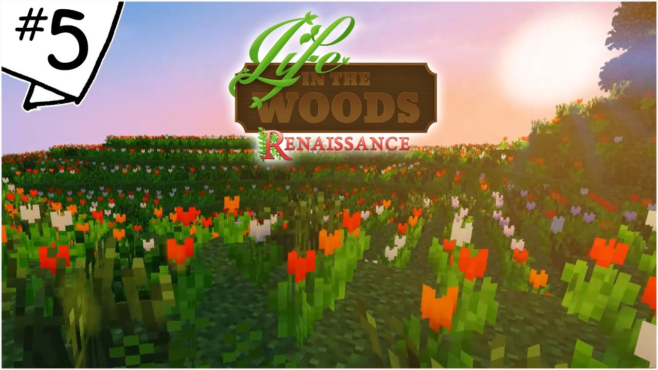 Minecraft Life in the Woods Renaissance Ep. 5 Wildflower Fields