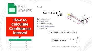 How to calculate Confidence Intervals in Google sheet  (Calculation & Interpretation)  #illustration