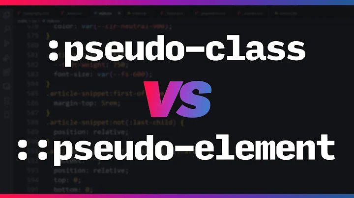 Do you know the difference? pseudo-classes vs pseudo-elements