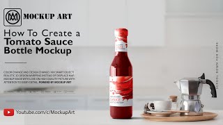 How to create a Tomato Sauce Bottle Mockup | Photoshop Mockup