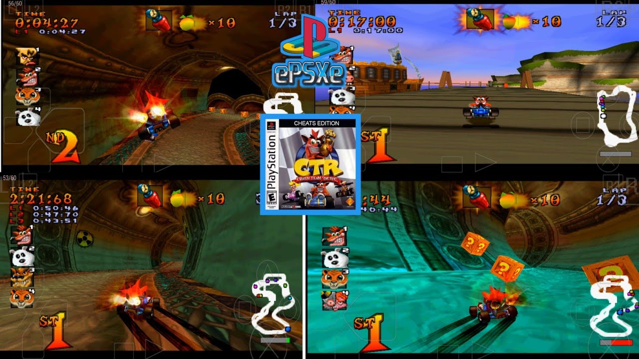 EPSXE:CRASH TEAM RACING CHEAT EDITION UPDATE GAMEPLAY[1080P]#PS1 #PS1 ...