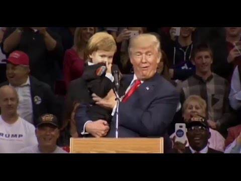 Donald Trump Brings Kid On Stage For EPIC Campaign Moment Wilkes Barre, Pa 10/10/16