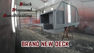 Sandblasting and Painting Deck