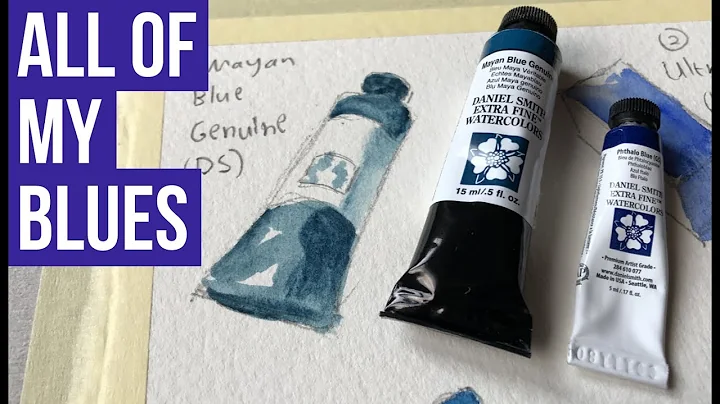 All of My BLUES | My FAV Blue Watercolors (Schminc...