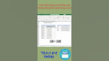 Cách thêm dòng mà không ảnh hưởng bảng bên cạnh trong excel #shorts